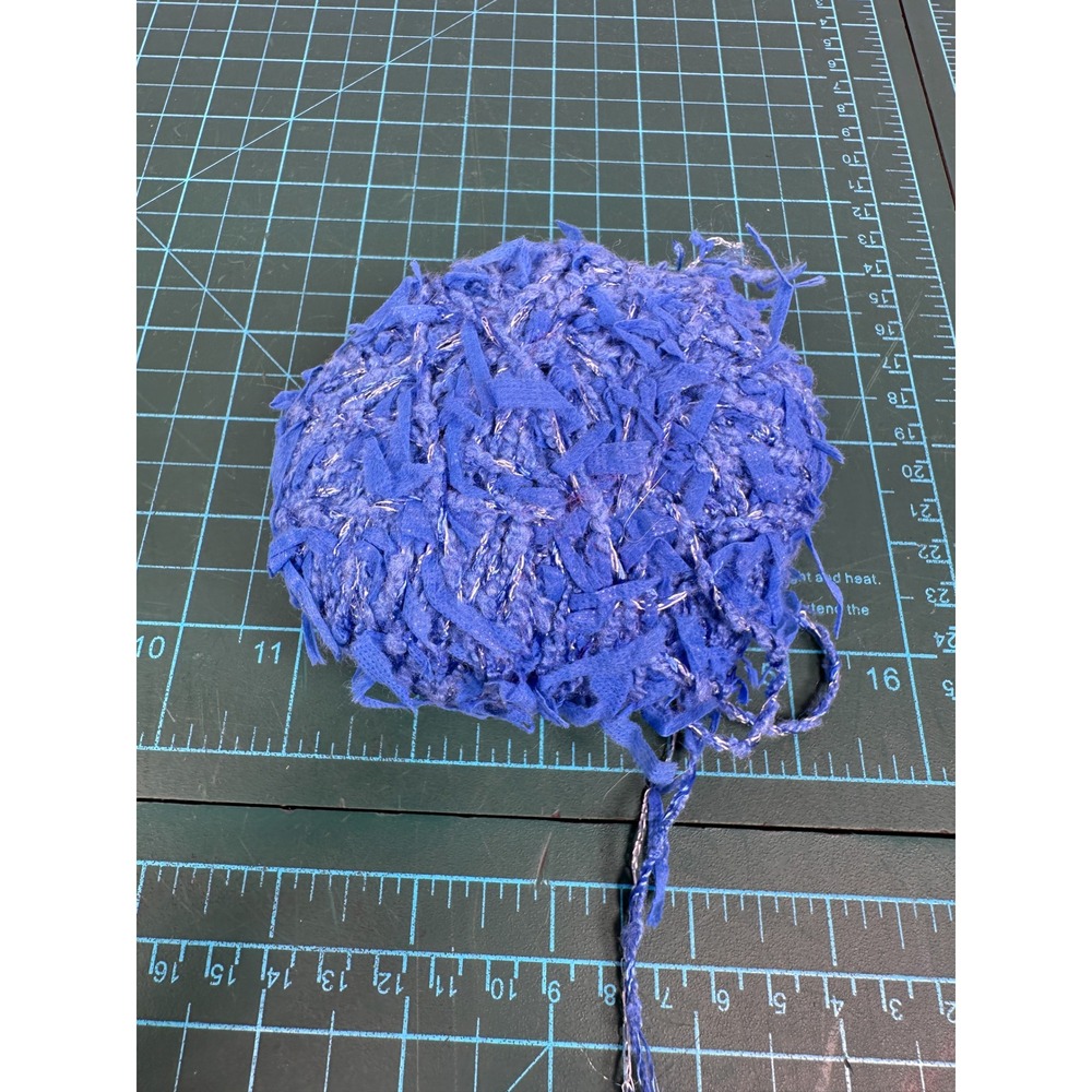 Plymouth Yarn Electra 52g Blue Purple Ribbon Novelty Cake Destash Leftover